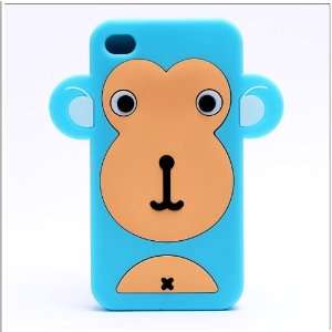  Lovely Monkey 3D Soft Shell Case for iPhone 4/4S Cell 
