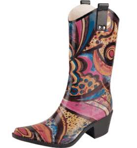 Brand New Trendy Women Mid Calf Cowboy Rain Boots Shoes  