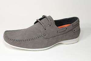 New Delli Aldo Casual Grey Boat Shoes 0085 Men`s Size Vtg  