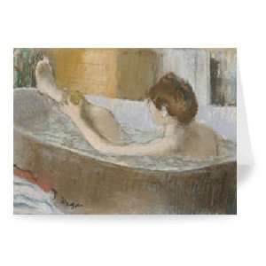 Woman in her Bath, Sponging her Leg, c.1883..   Greeting Card (Pack of 