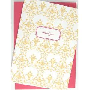  damask thank you letterpress boxed note cards: Health 