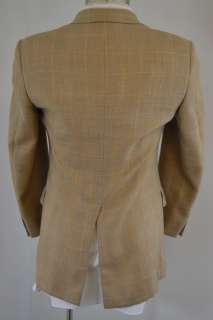 Vintage Austin Reed Mens Beige W Pane Blazer Sport Coat 38R  