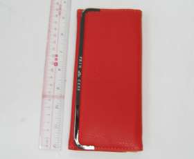 TT_042 New nice Fashion stylish red wallet with flap and metal frame 