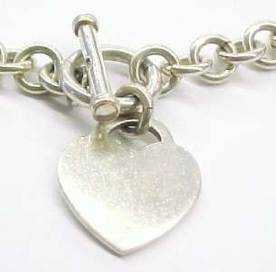 Sterling Silver Cable Link Necklace & Heart Pendant 16  