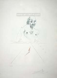 Original Drypoint etching, hand signed with pencil, come from the 