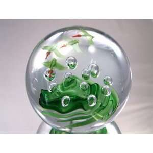 Murano Design Mouth Blown Glass Bird Magic Bubble Handmade Art Glass 