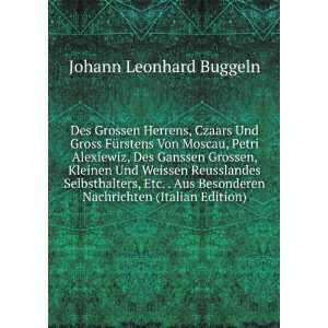   (Italian Edition) Johann Leonhard Buggeln  Books