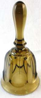 Fostoria Topaz Brown Glass Paneled Collector Bell  
