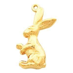  14k Yellow Gold Rabbit Pendant   JewelryWeb Jewelry