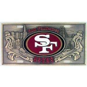  49ers   License Plate Brass 
