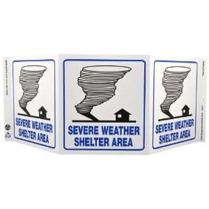 Zing Eco Safety Tri View Sign, Legend SEVERE WEATHER SHELTER AREA 