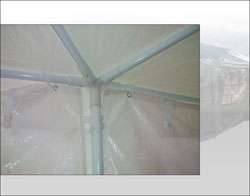 Peaktop 10 x 30 White Gazebo Party Tent Canopy with Side Walls  