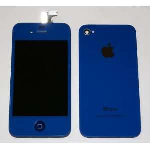Dark Blue iPhone 4S 4GS Full Set: Front Glass Digitizer + LCD + Back 