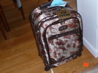 KATHY VAN ZEELAND SAFARI CARRY ON WHEELED LUGGAGE NWT  