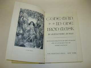 Alexandre Dumas THE MAN IN THE IRON MASK Heritage Press in Slipcase 