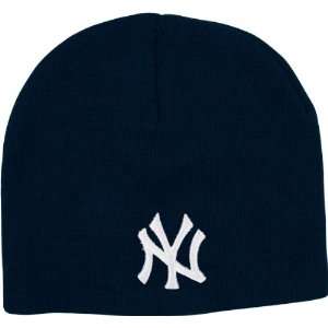 New York Yankees Knit Beanie with Raised Logo  Sports 