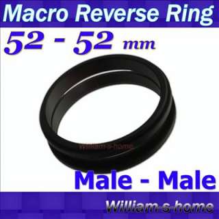 52mm 52mm Male Macro Reverse Coupling Ring Adapter 52mm  