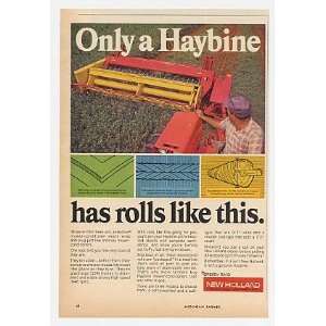   New Holland Haybine Mower Conditioner Print Ad (22030)