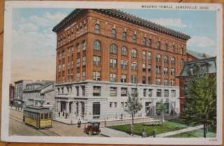 1920 Postcard The Masonic Temple   Zanesville, Ohio OH  