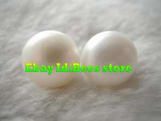 One pair Champagne Pearl 9.5 10x7.5 8mm S925 Earring  