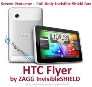 ZAGG InvisibleSHIELD HTC FLYER Tablet Screen Protector Body Shield 