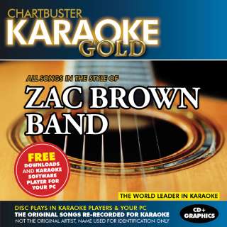   Gold CB13055 13055   Zac Brown Band   Karaoke CD+G/MP3+G  