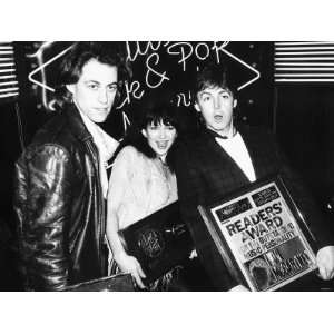 Pop Singers Bob Geldof and Paul Mccartney at the British Rock and Pop 