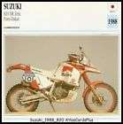 Motorcycle Card 1988 Suzuki 820 Paris Dakar single cyl