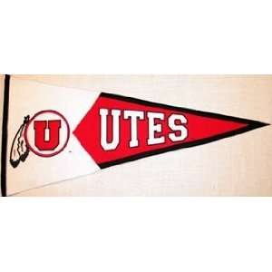  Utah Utes 40.5x17.5 Classic Wool Pennant: Sports 