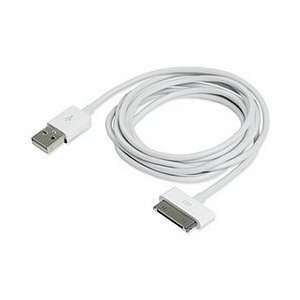  White 6 Foot USB Charge and Sync Cable Cord for iPod, iPhone, iPad 