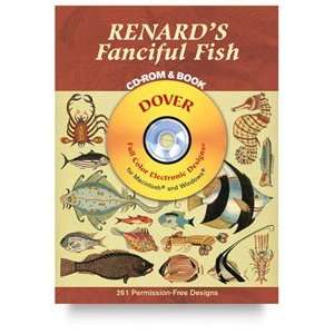  Dover Full Color Clip Art CD ROM   Fanciful Fish Arts 