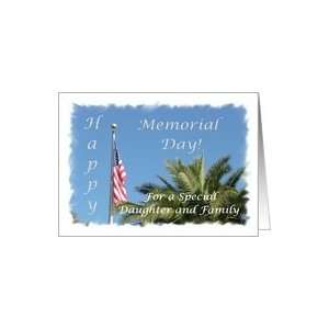  Memorial Day Daughter and Family, USA Flag and Palm Tree 