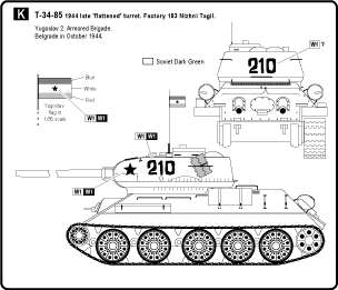 Bison Decals T 34 85 Mix 35046  