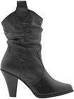 Pierre Dumas Womens NEW Amy Black Faux Leather Western Cowboy Boots 