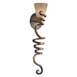   Bronze Wall Sconce with Marbre Grabar Glass 6765 211: Home Improvement