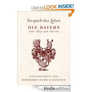   German Edition) Rosemarie Baier Lukaseder  Kindle Store