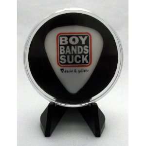 Boy Bands Suck Guitar Pick With MADE IN USA Display Case & Easel