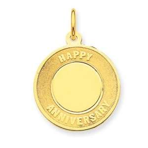   Happy Anniversary Charm   Measures 27.6x19.6mm   JewelryWeb Jewelry