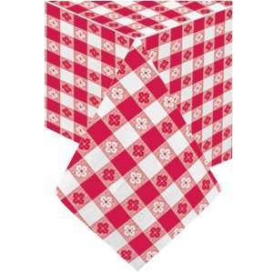 Hoffmaster 2206 54 x 108 Cellutex Red Gingham Paper Table Cover 25 