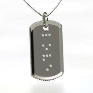  Feel the Love Dogtag, Sterling Silver Necklace with 