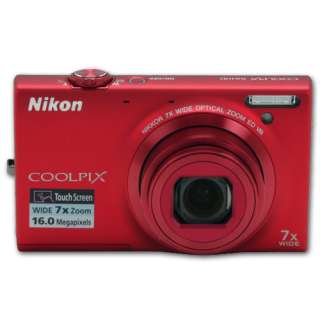 Nikon CoolPix S6100 16MP Digital Camera (Red) 26271 18208262717  