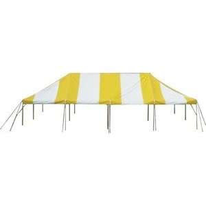   20 X 40 Pole Tent Yellow and White Heavy Duty Vinyl   Free Shipping