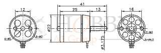 You Bid is RC 1712 1600KV Outrunner Brushless Motor For airplane