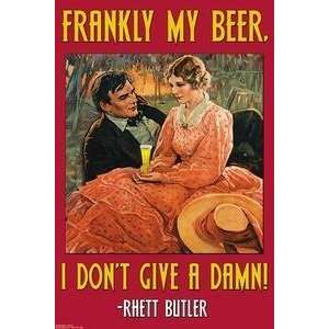  Vintage Art Frankly My Beer, I dont give a damn   21060 5 