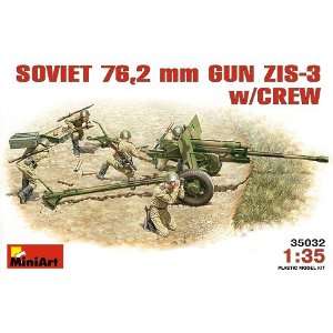  MiniArt 1/35 Soviet 76.2mm Gun ZIS 3 w/ 5 Figure Set Kit 
