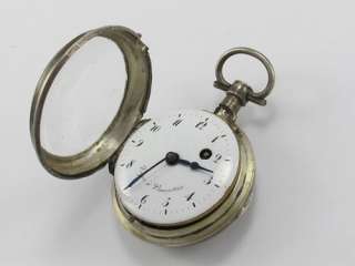Antique VIMOUTIER Solid Silver Verge Fusee Pocket Watch 1700s  