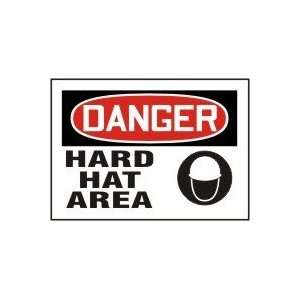  7X10 DANGER HARD HAT AREA 7X10 Sign: Home Improvement