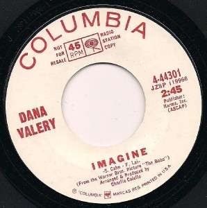 Dana Valery Imagine You Columbia Promo DJ 45 Record  