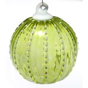  Hopscotch Blown Glass Ornament Lime