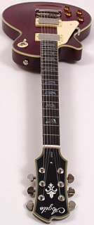 AL 3000 Wine Red Spalt Left Handed Electric Guitar w/EGC300 Hard Shall 